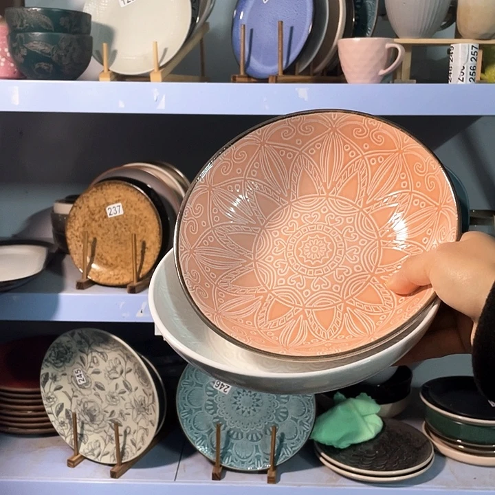 瓷2只高温釉下彩陶瓷餐具