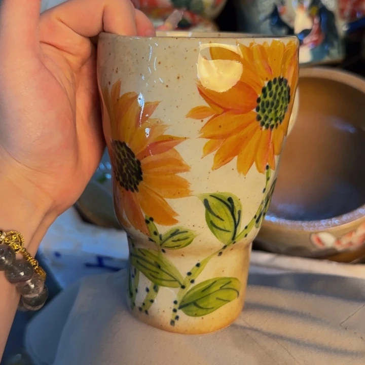 瓷片手工手绘细微不一样