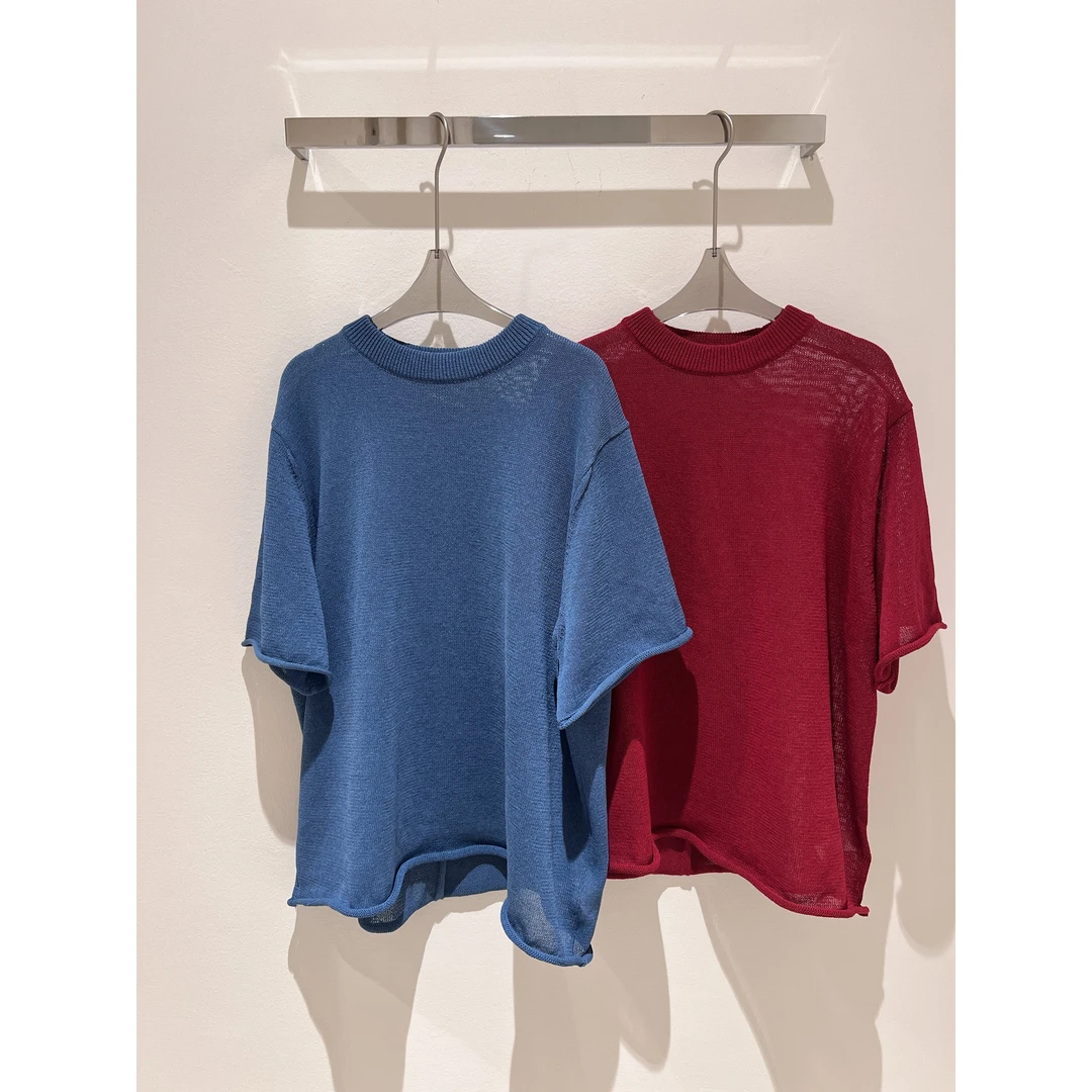 一尺半生-日本进口麻纸钩织上衣针织衫镂空宽松夏季