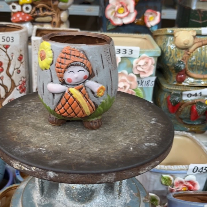 紫砂花盆粗陶材质多肉花盆