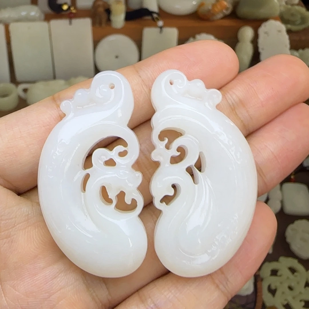 和田玉未镶嵌挂件