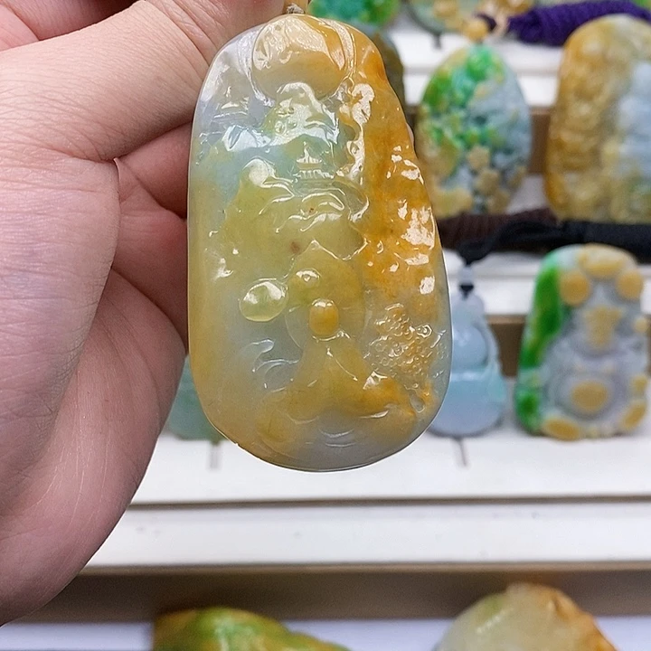 颈饰未镶嵌翡翠翡翠A货