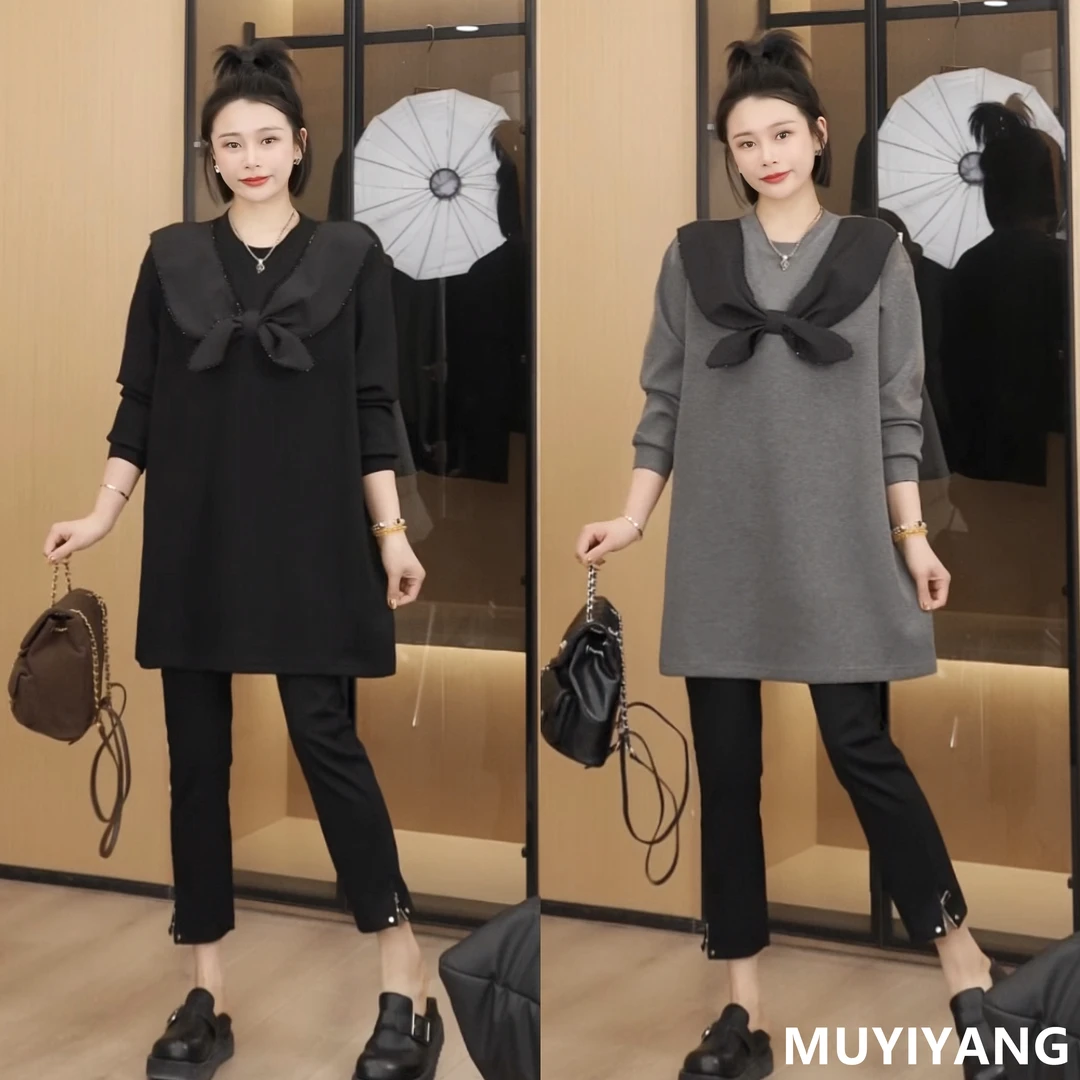 【蝶影】设计感蝴蝶结钉珠显瘦高定版连衣裙 衣长80 25-011#