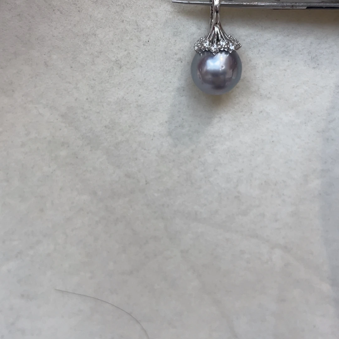 银S925镶嵌吊坠(不含链)海水珍珠
