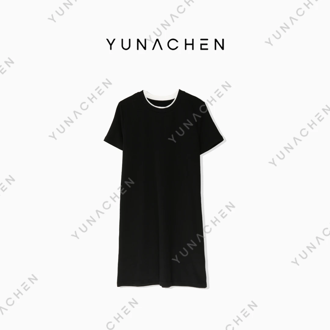 【洛枳】E7 春夏时气质轻奢休闲简约尚短袖连衣裙190-50630