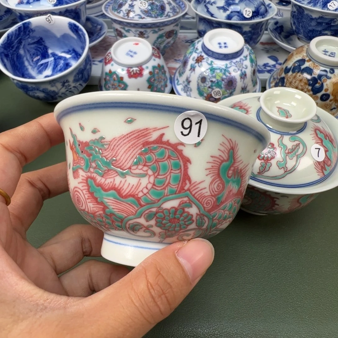 陶瓷景德镇纯手工纯手绘茶具木木91