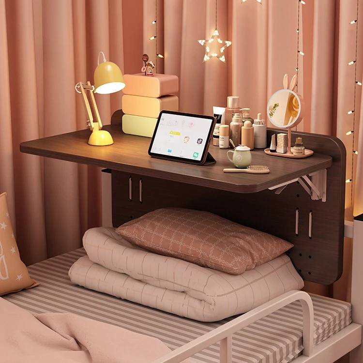 宿舍床上书桌寝室神器大学生上铺侧边折叠学习小桌下铺悬空电脑桌