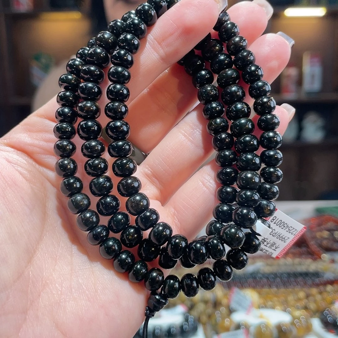 琥珀未镶嵌手链7m翳