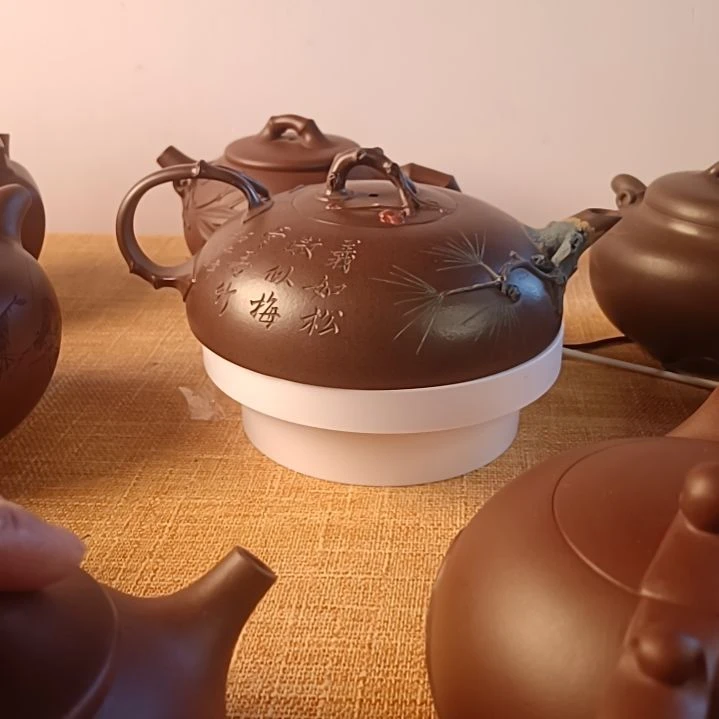 紫砂茶壶精工半手，原矿紫砂底槽清泥料