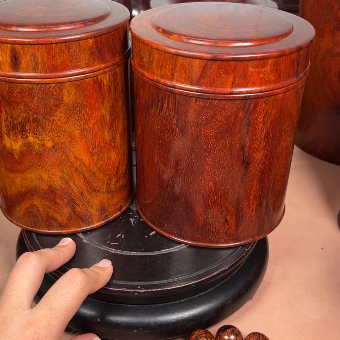 檀香木克***7小叶茶叶罐