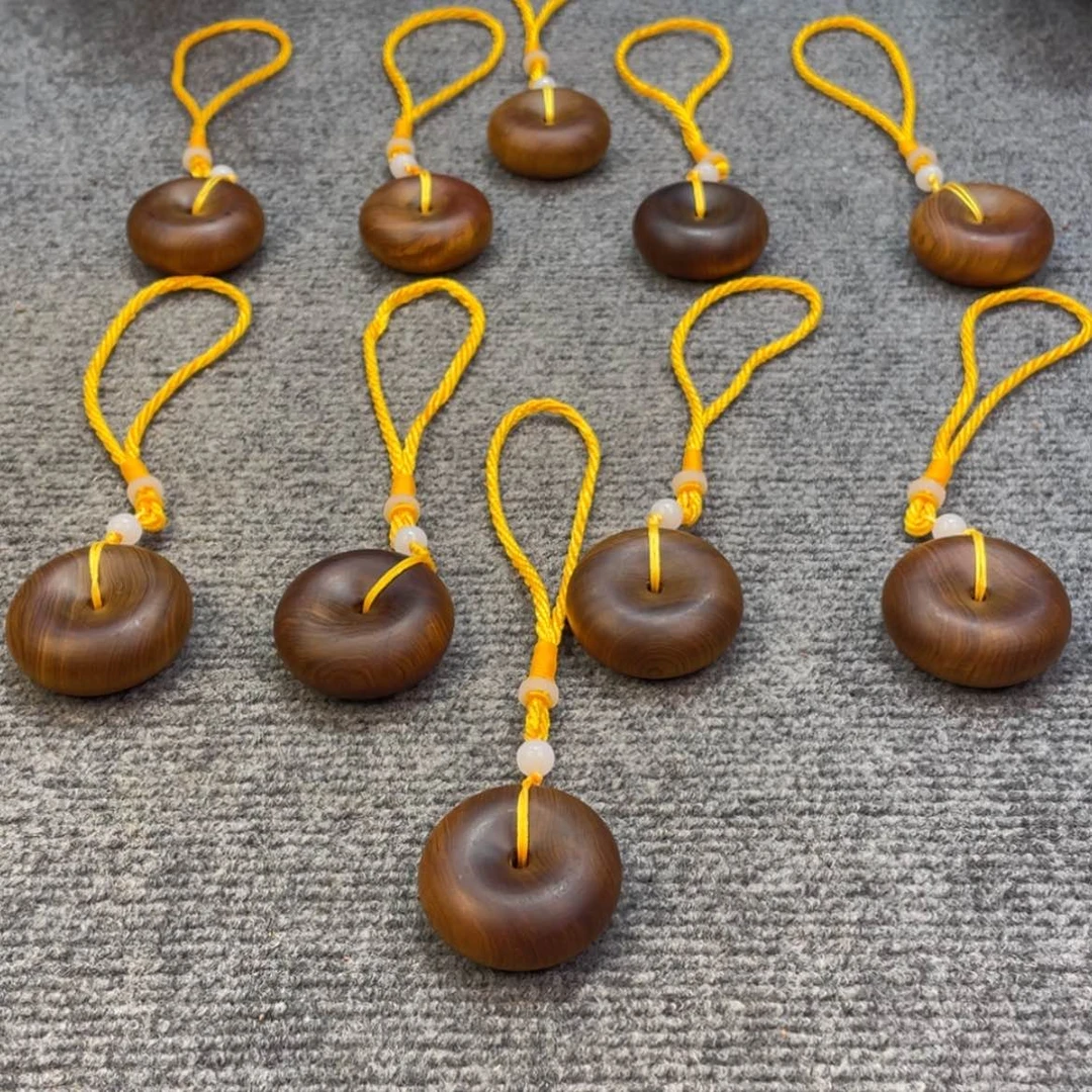 【闪购商品】柏木（崖柏）雷雷，带雷痕平安扣，咖啡豆奶香味