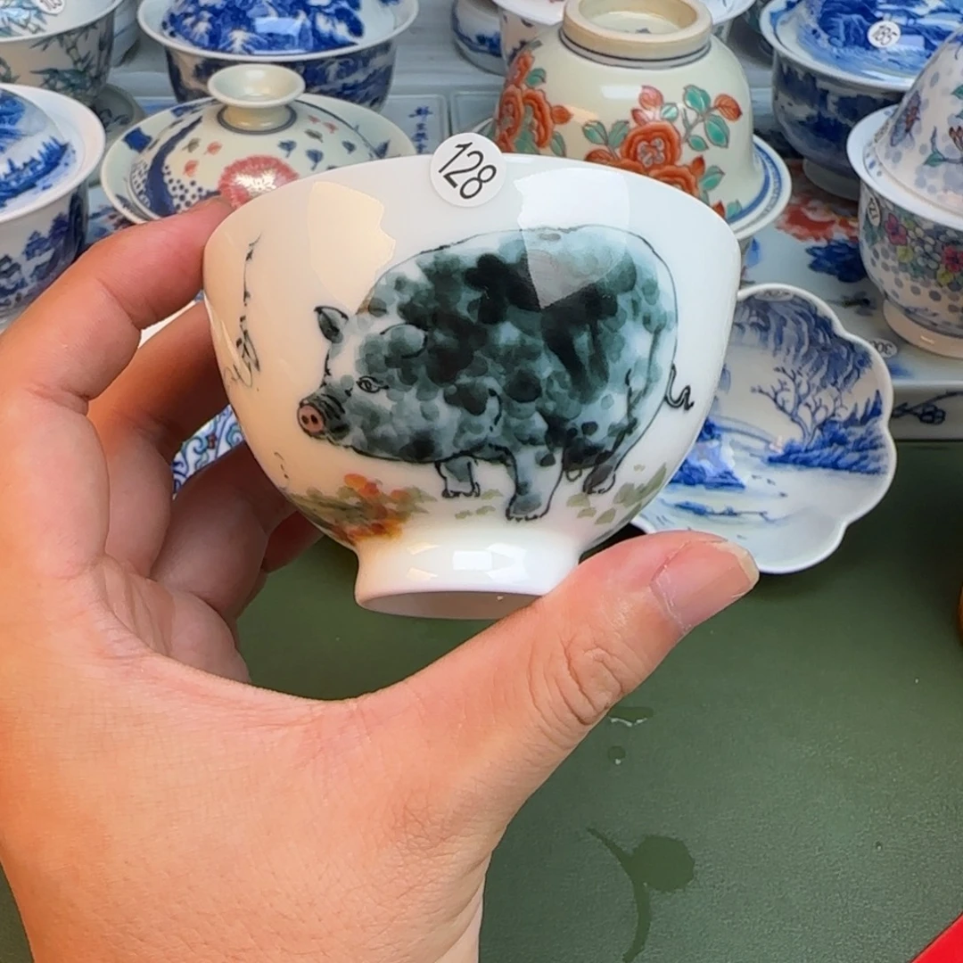 彦祖纯手工手绘茶具128