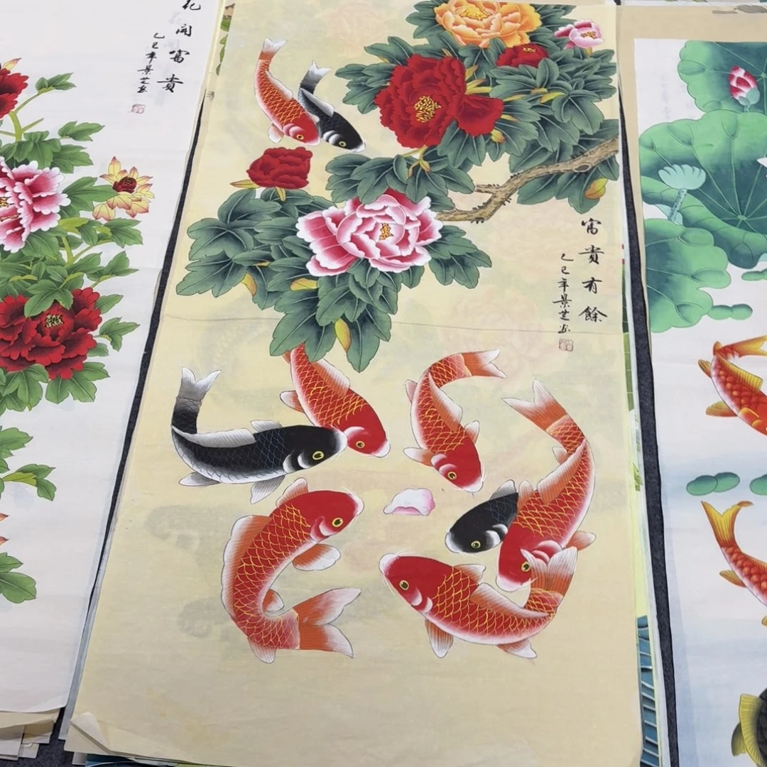 国画140×70工笔手绘画画画