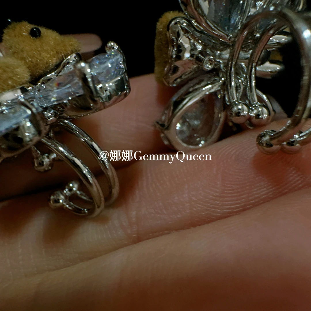 铜合金合成锆石耳饰 娜娜GemmyQueen耳夹GQ05676