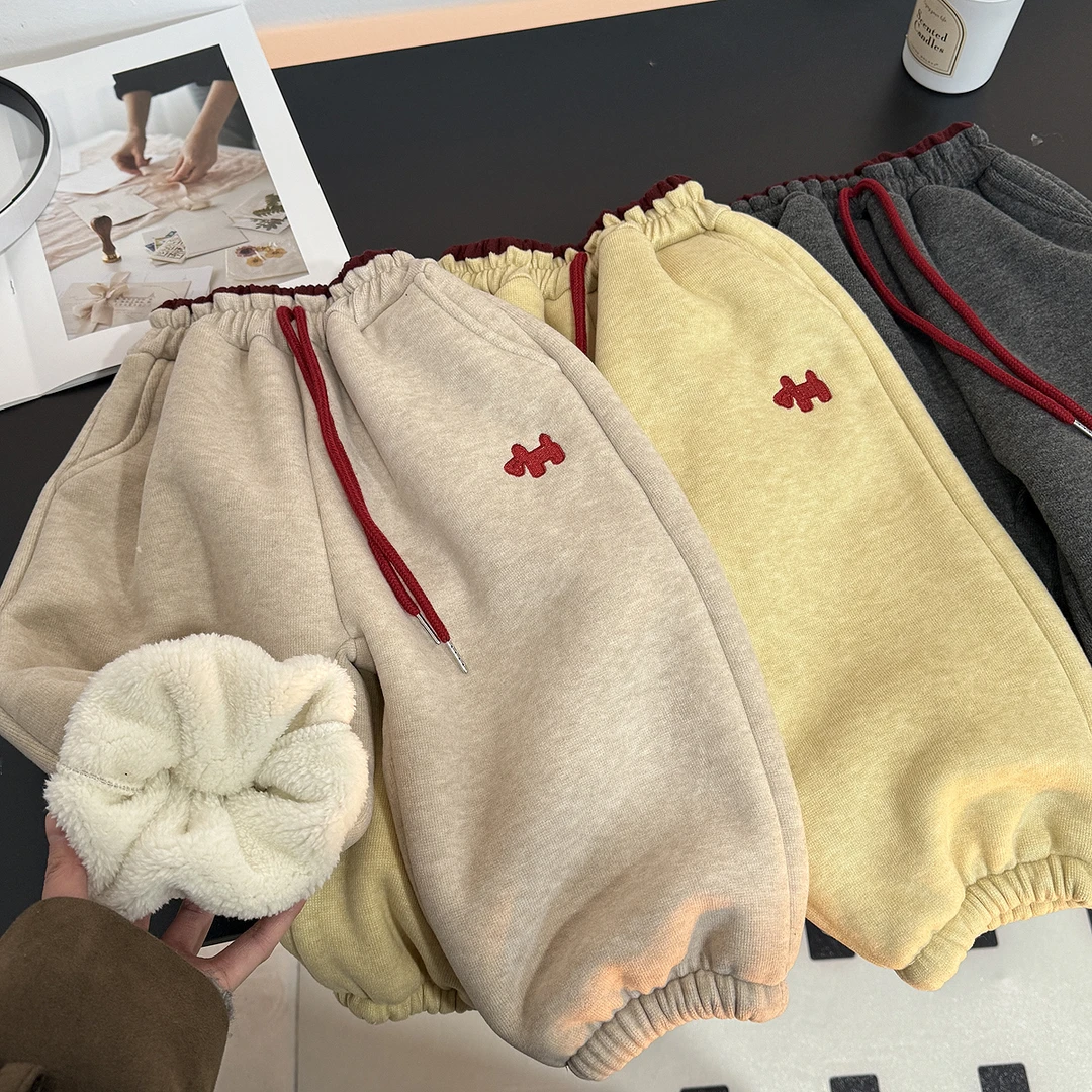 【加厚葵花绒】男女童加绒加厚冬季灯笼裤松紧休闲百搭束脚裤