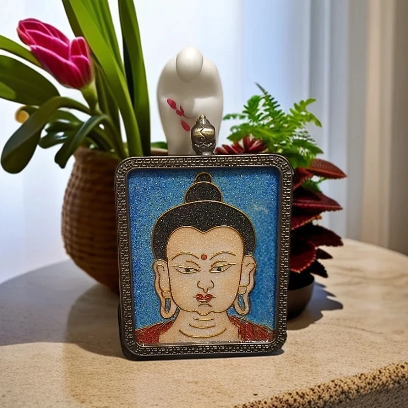 阿弥陀佛掐丝珐琅唐卡