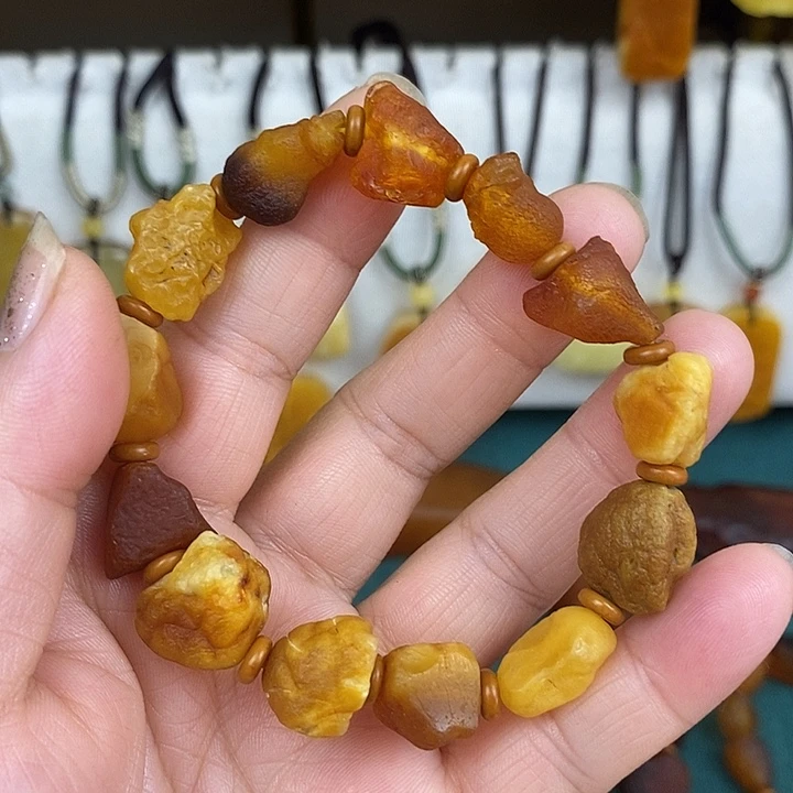 蜜蜡未镶嵌珠宝奇石手串