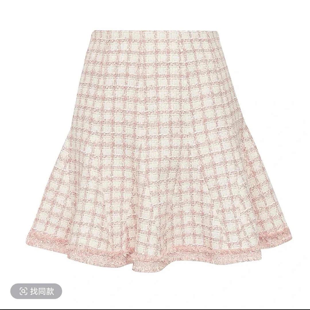 清新甜美格纹两件套连衣裙适合春夏日常聚会