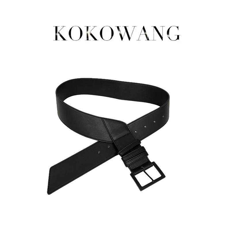 KOKOWANG 小众设计款简约四季百搭真皮腰封腰带 012444H03S26