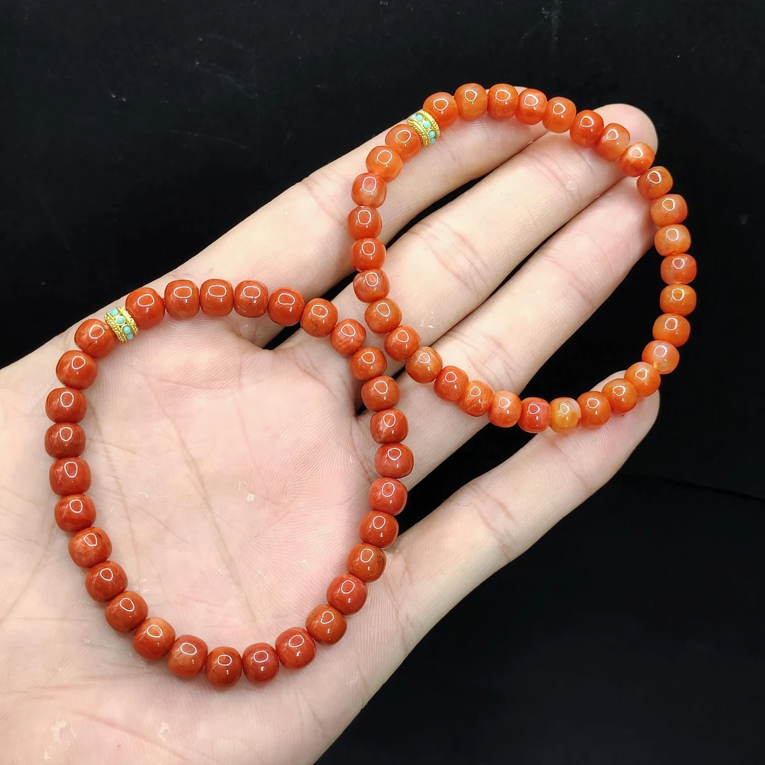 【康康严选】南红单圈手串Z2【多样性发其一】约6mm+