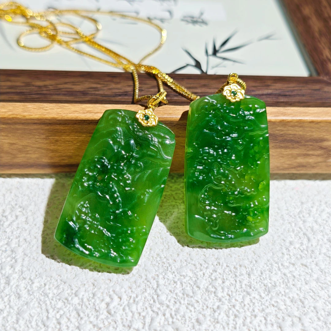 和田玉 无黑点碧玉无事牌 多样性发货 拍一发一 H745