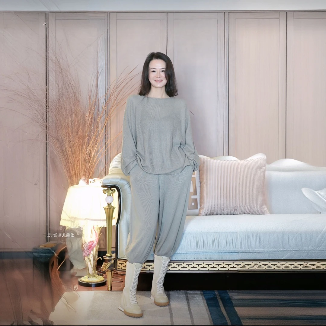 璇之恋·王璇·茶青绿套裤/慵懒系列·王璇原创设计（新款上新）