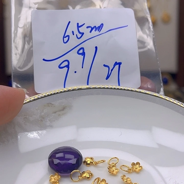 银S925镶嵌颈饰紫晶紫晶925镶嵌162