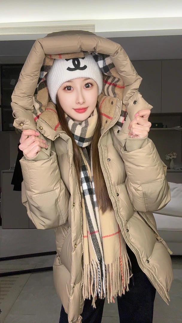 【安妮专属】2024年新款时尚可拆卸袖子冬季情侣款羽绒服4010