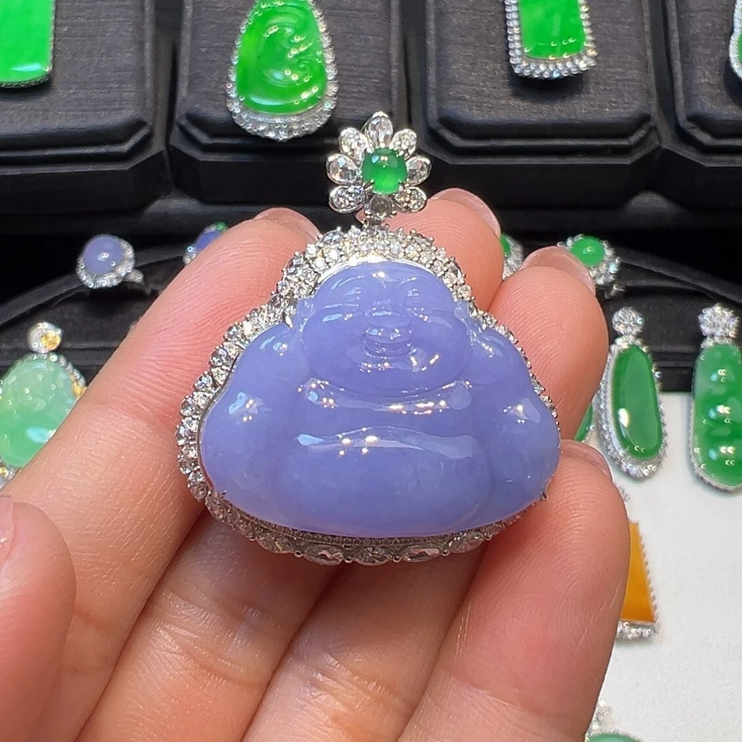 翡翠颈饰18K金镶嵌收到货48小时鉴赏期