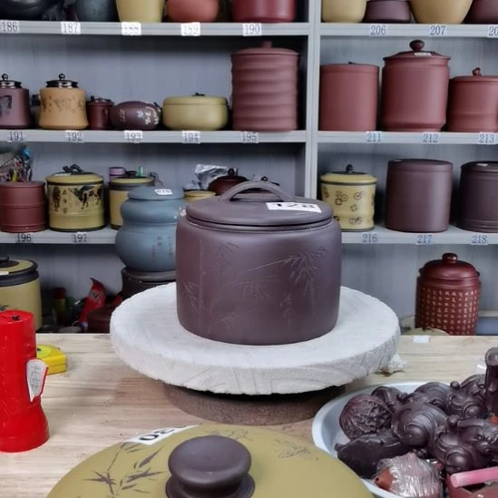 茶叶罐紫砂一斤装老紫泥128