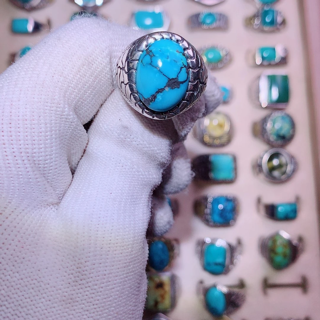 绿松石银S925镶嵌颈饰