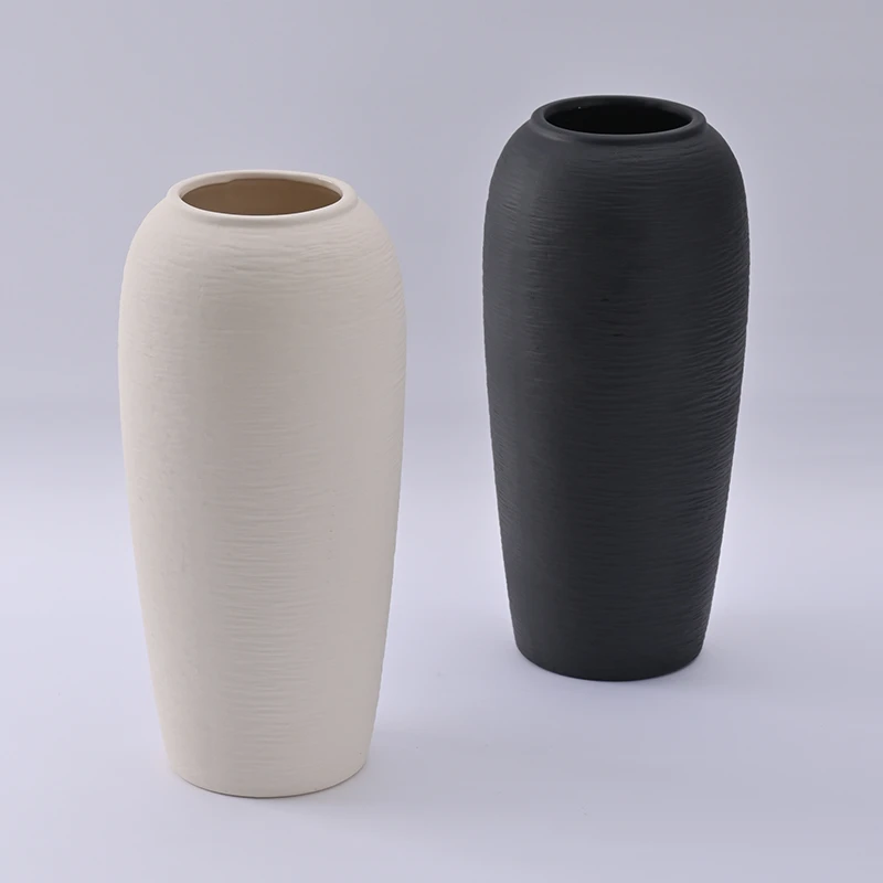 陶瓷花瓶轻奢高级感复古陶罐陶瓷客厅插鲜花装饰侘寂风摆件