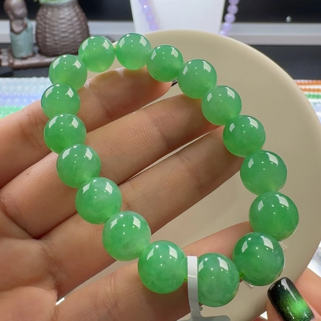 翡翠手链未镶嵌冰阳绿手串卡11.6-11 高货强推！