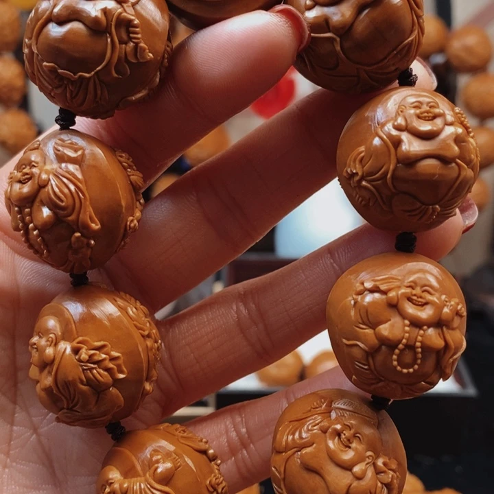 橄榄核手串/手链瑞兽弥勒2.4