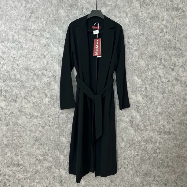 未使用 MaxMara 黑色长款风衣外套