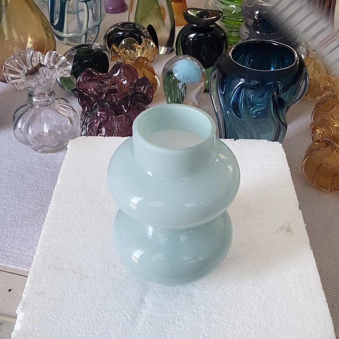 蓝色葫芦摆件家居花瓶