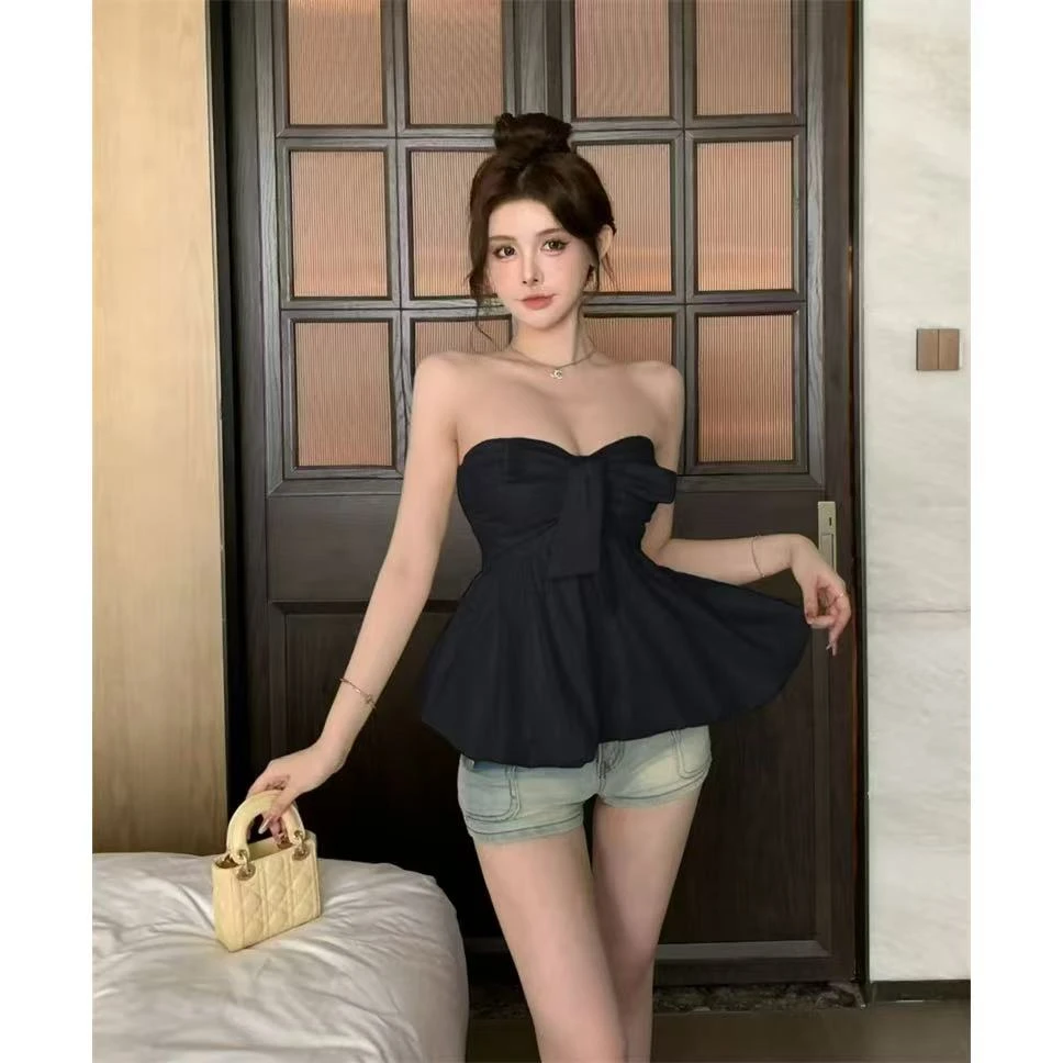 姐系气质千金风秋冬显瘦长袖轻熟女时尚蕾丝吊带白色针织辣妹短款