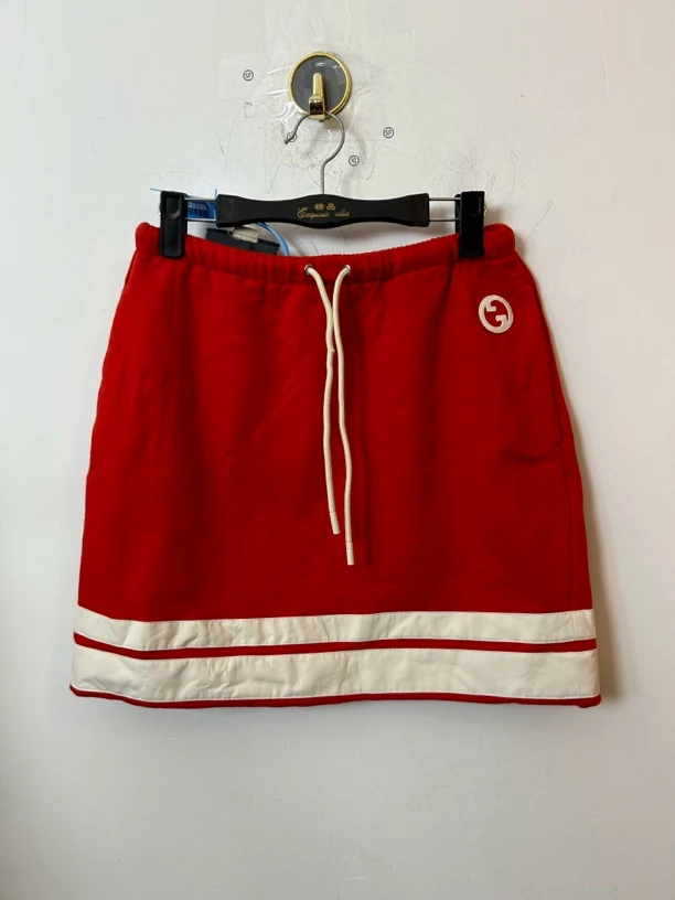 95新 GUCCI/古驰 红色短裙