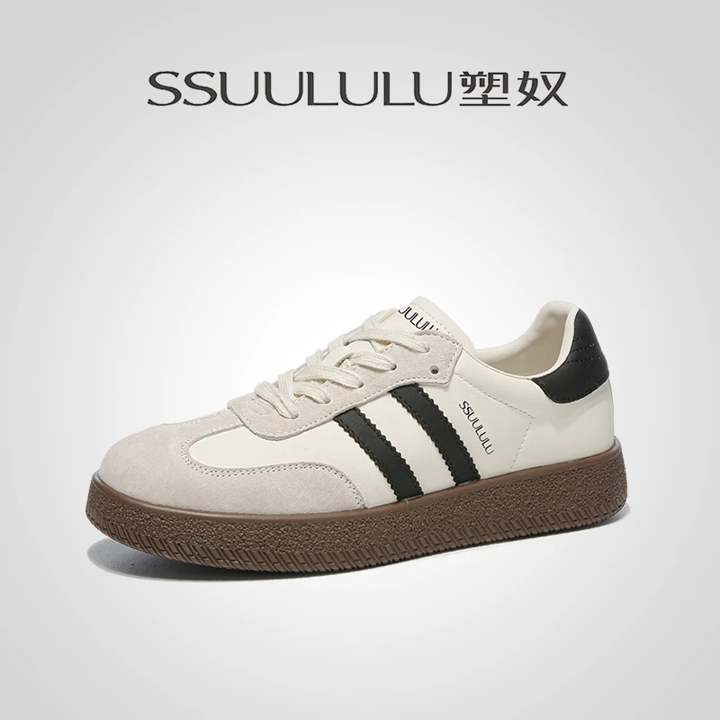 塑奴复古德训鞋女2025款秋季舒百搭爆款休闲学院风板鞋