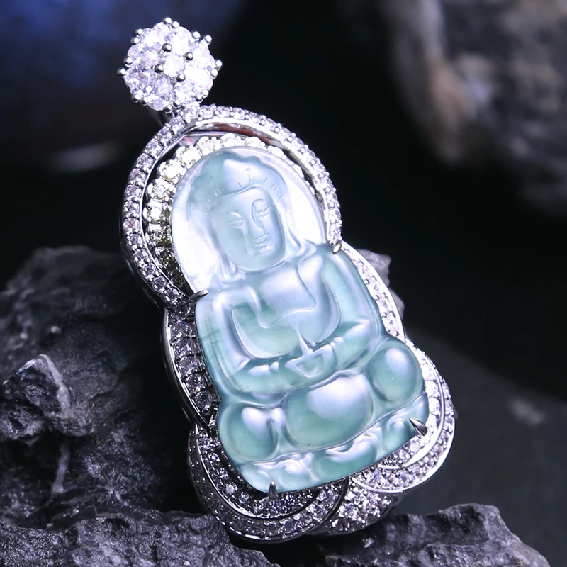 翠贤堂【官方】880翡翠冰种绿观音