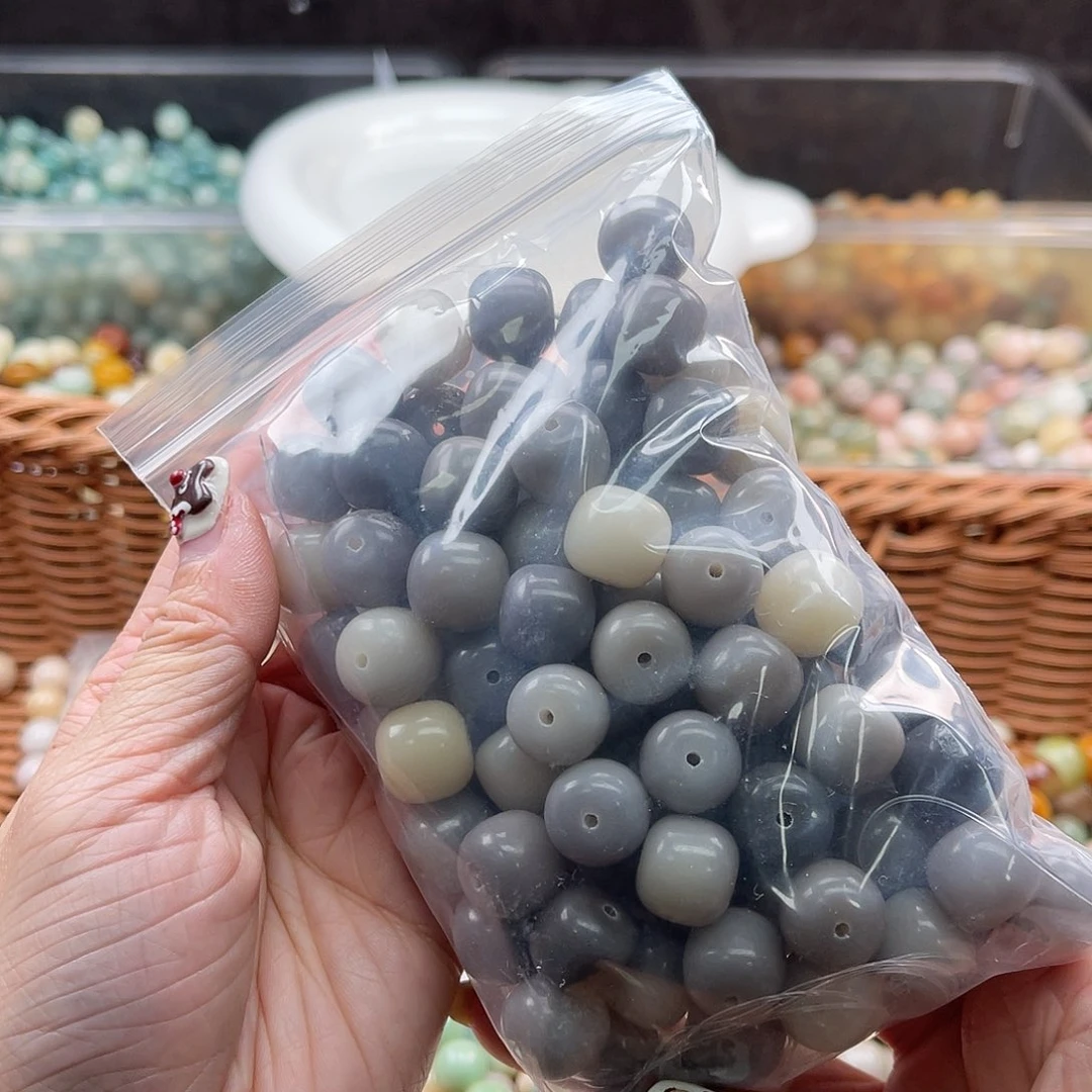 白玉菩提吊坠A/13mm/50颗锅底