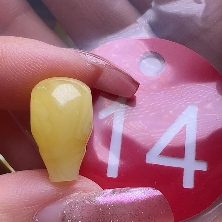 未镶嵌蜜蜡裸石9.2mm三通