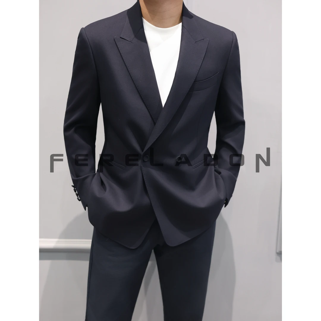 【迪/戗驳领/精纺羊毛西服】25秋季新男士高档定制西服外套-31287