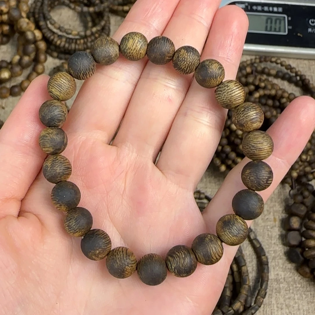 沉香碎屑沉香卡8圆珠单圈