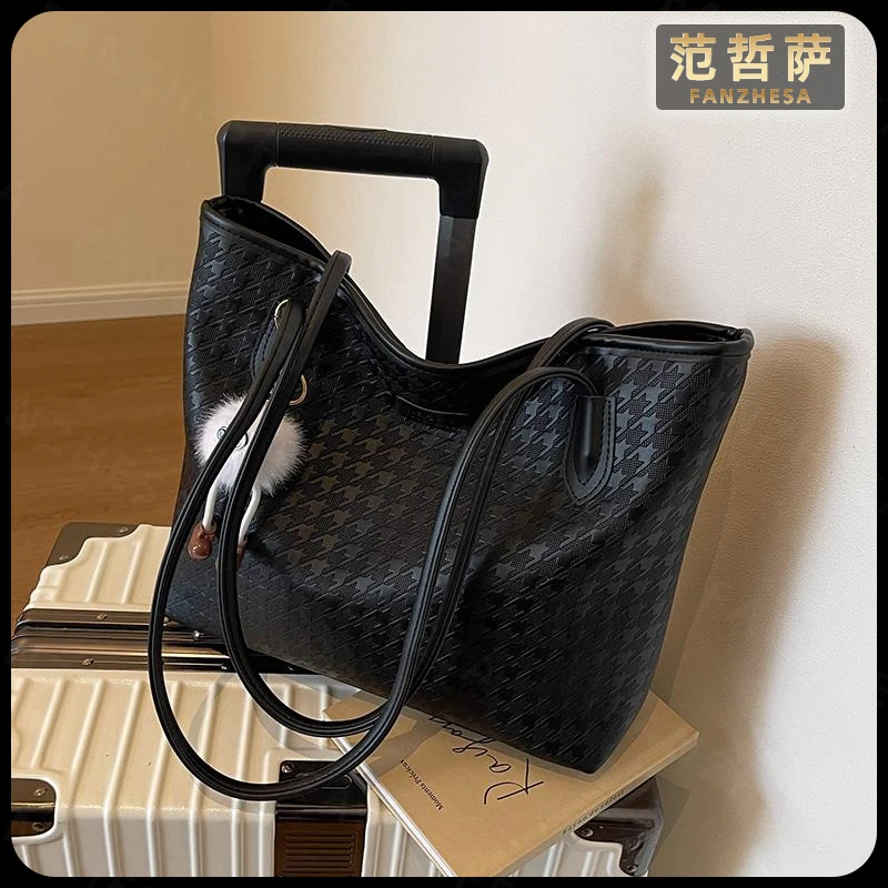 范哲萨复古大容量包包新款女包出差上班时尚通勤单肩包流行托特