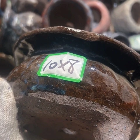 红陶粗陶花盆手工