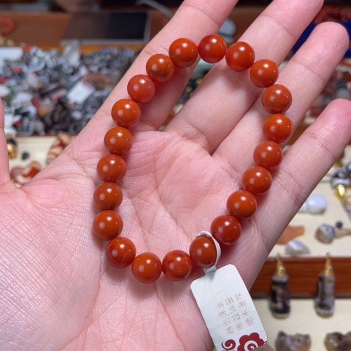 南红玛瑙未镶嵌颈饰37卡9