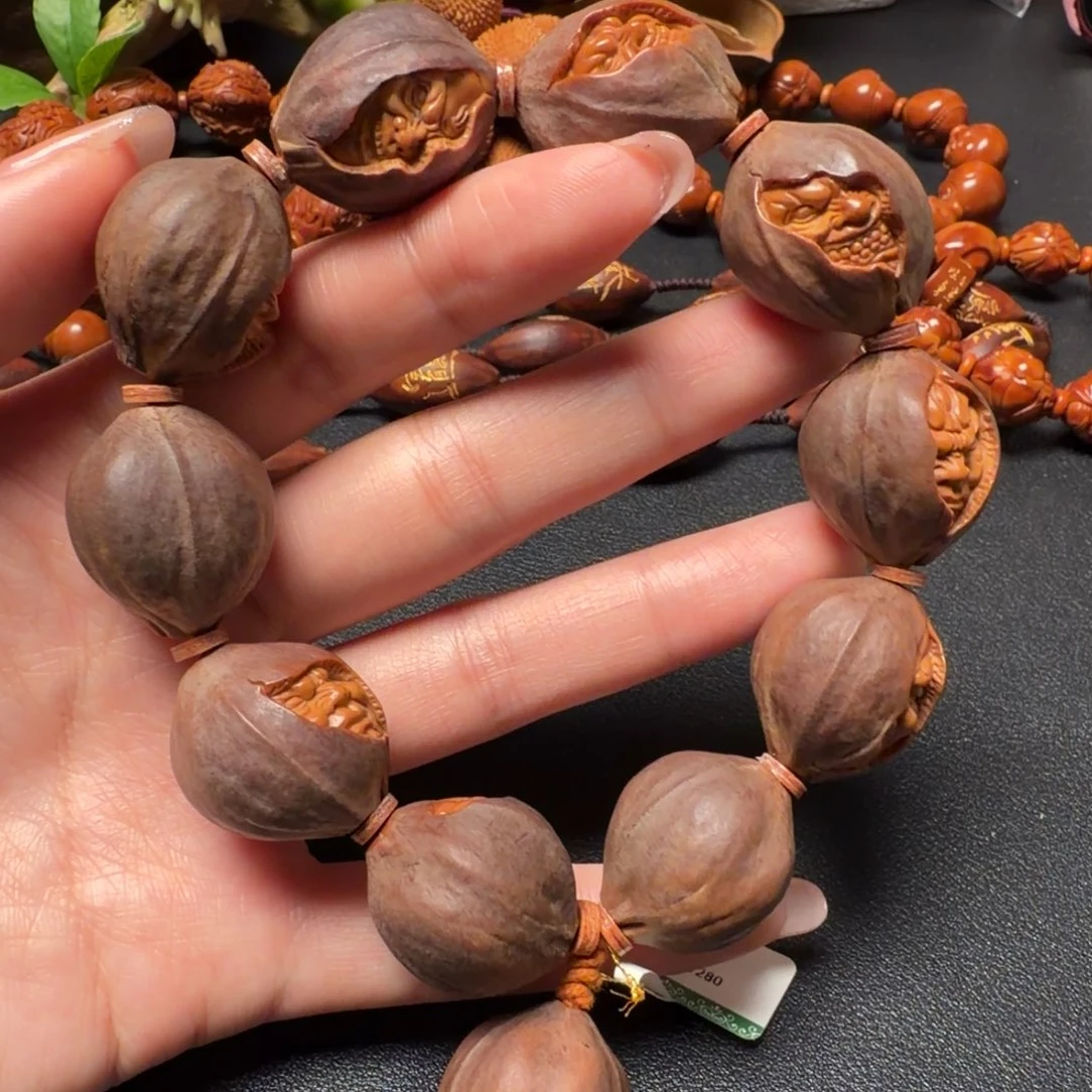 封***爱手串/手链橄榄核紫皮恶僧