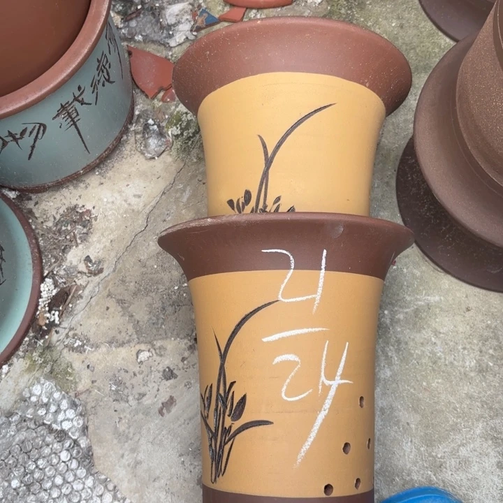 紫砂花盆紫砂的花