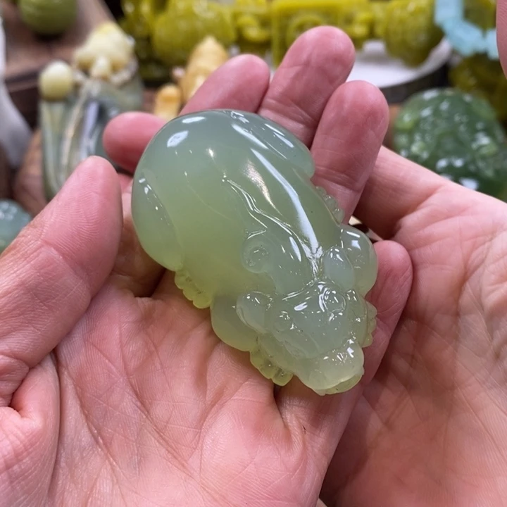 蛇纹石玉未镶嵌手把